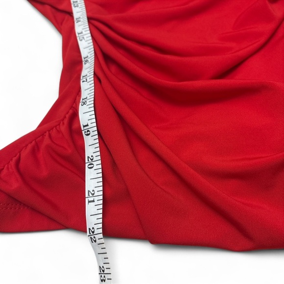 Y2K Vintage BCX Black Blouse Cowl Neck Beaded Red Women S Fairy Christmas Top - Picture 4 of 5